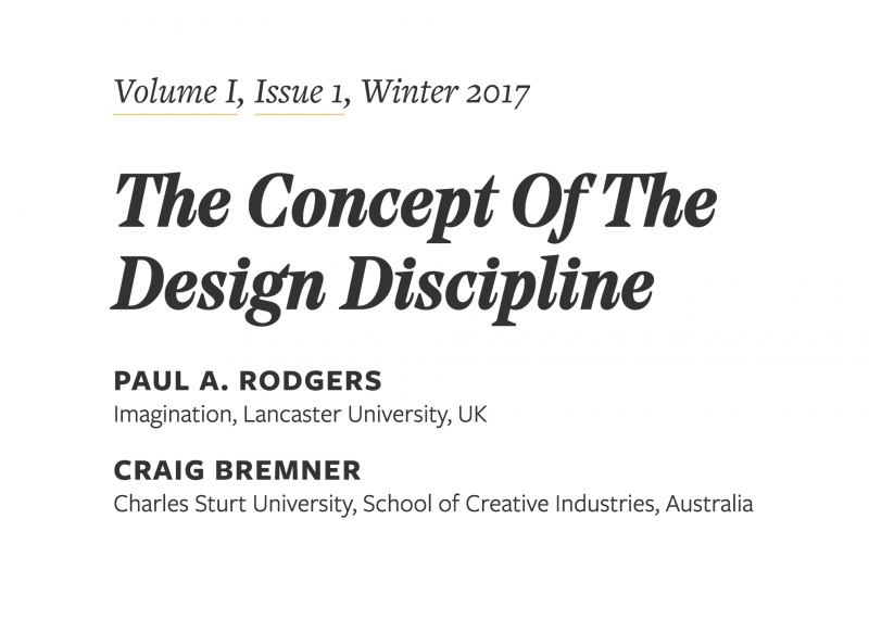 Weekly Featured Dialectic Story: The Concept Of The Design Discipline ...