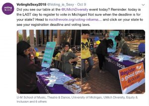 Voting is Sexy Class at University of Michigan